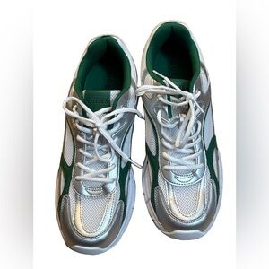 GUESS Green and Silver Sneakers
